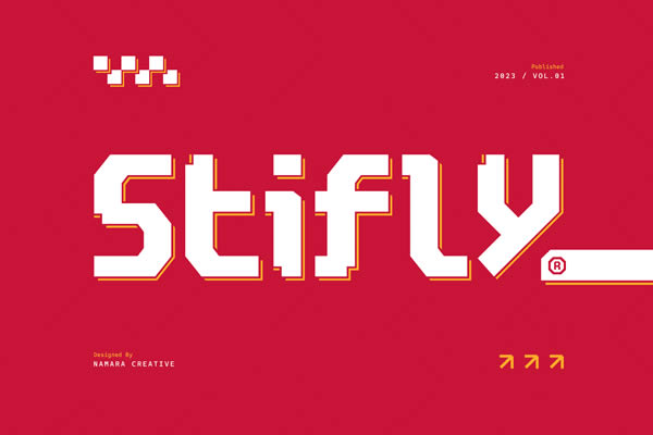 Шрифт Stifly Modern Futuristic Display Free