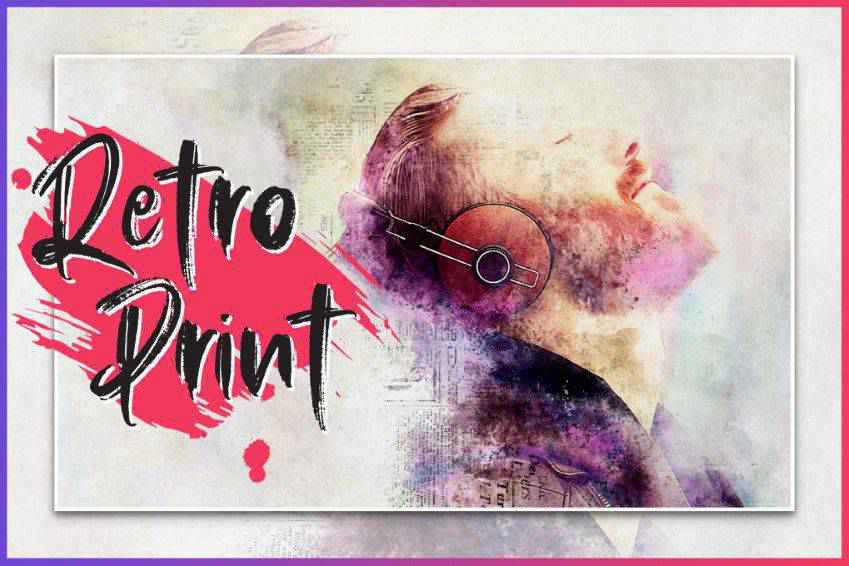 Действия Photoshop в стиле ретро-печати