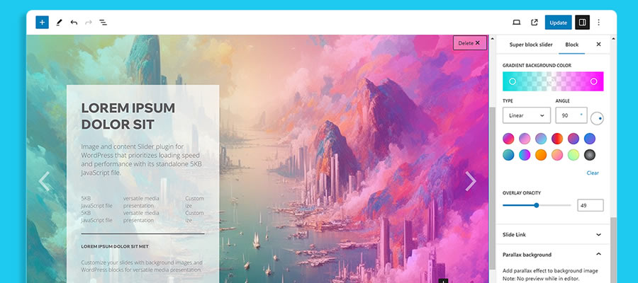Плагин WordPress Super Block Slider