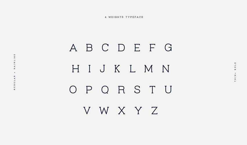 Virtous Slab бесплатный минимальный дизайн шрифта типографика