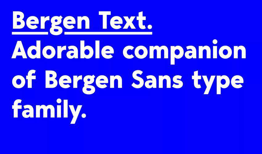 Bergen Text бесплатный минимальный дизайн шрифта типографика