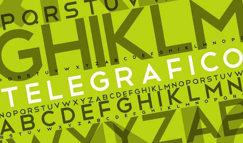 Telegrafico Sans-Serif бесплатный минимальный дизайн шрифта типографика