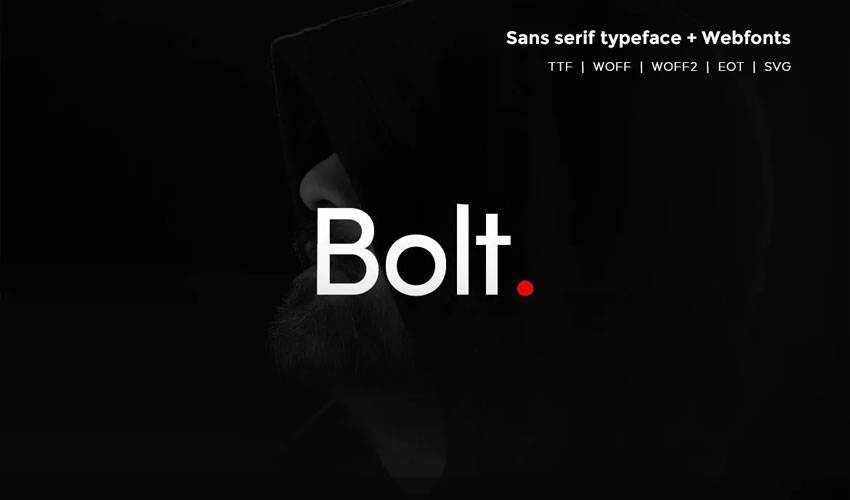 Bolt Sans бесплатный минимальный дизайн шрифта типографика