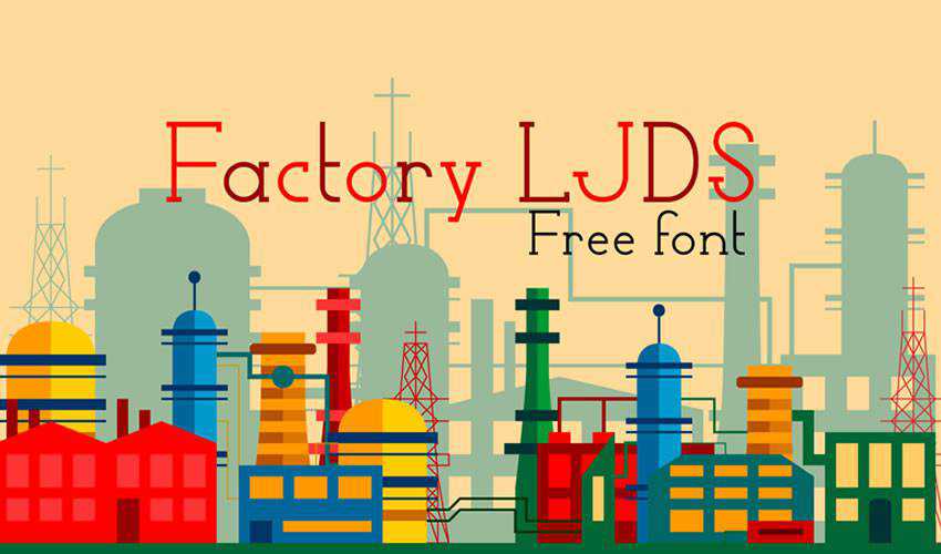 Factory LJDS бесплатный минимальный дизайн шрифта типографика