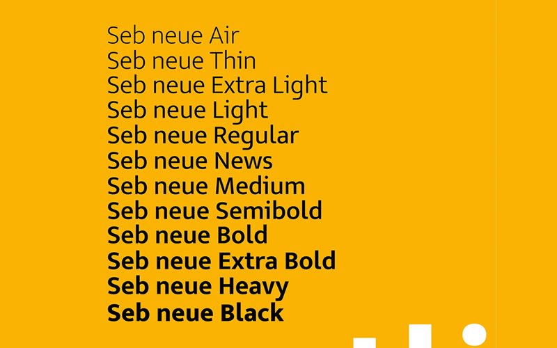 Seb Neue Sans-Serif бесплатный минимальный дизайн шрифта типографика